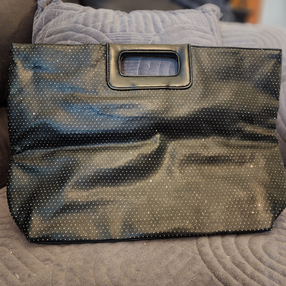 3 For $15! Victoria's Secret Black Tote with Silver Glitter